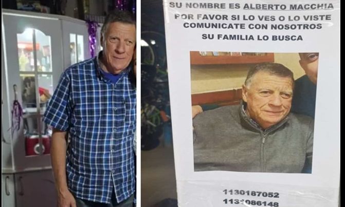 Florencio Varela – Se busca a Natalio Macchia, de 70 años, quien se ausentó de su hogar